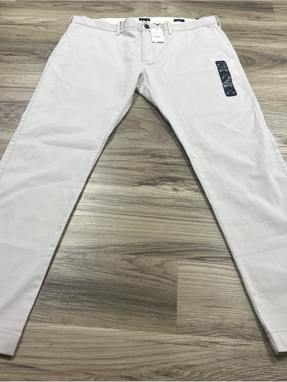 J.Crew Chino Pants Stone Flex Slim Fit Stretch Twill Mens 38x32 H3167 $80 NWT
